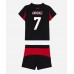 Tanie Strój piłkarski AC Milan Santiago Gimenez #7 Koszulka Podstawowej dla dziecięce 2025-26 Krótkie Rękawy (+ szorty)
